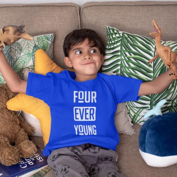 Four  Ever Young Printed Boys T-Shirt