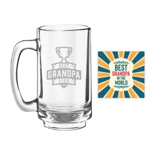 Awesome Grandpa  Engraved Beer Mug