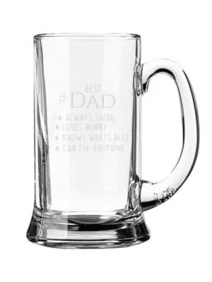 Best Dad Engraved Beer Mug