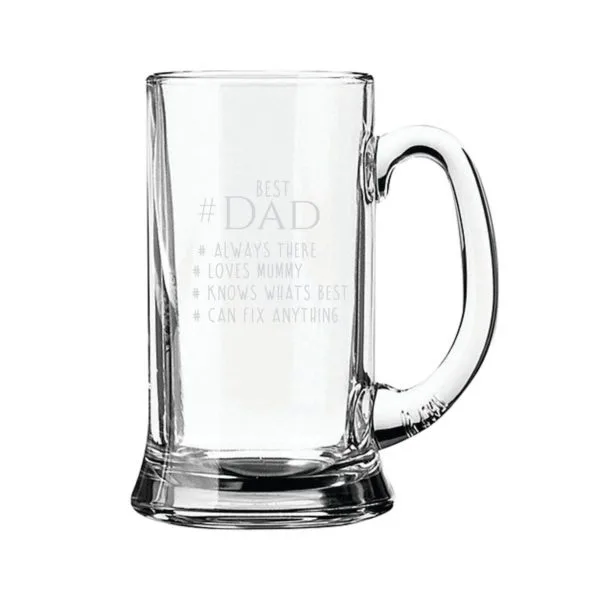 Best Dad Engraved Beer Mug