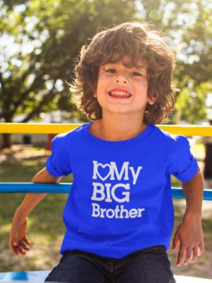 I Love My Big Brother Kids Printed  T-Shirt