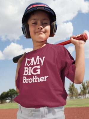 I Love My Big Brother Kids Printed T-Shirt