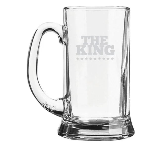 The King Boyfriend Engraved  Beer Mug