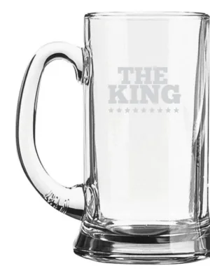 The King Boyfriend Engraved  Beer Mug