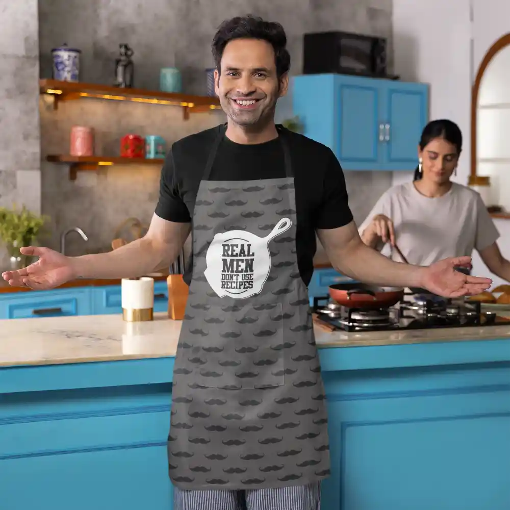 Real Men Don’t Use Recipes Apron With Chef Hat