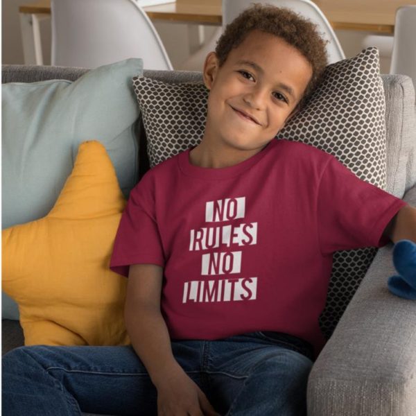 No Rules No Limits Boy's & Girl's Printed T-Shirt