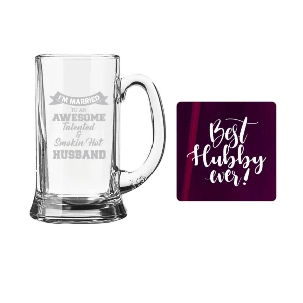 Awesome Talented Smoking Hot Engraved Beer Mug