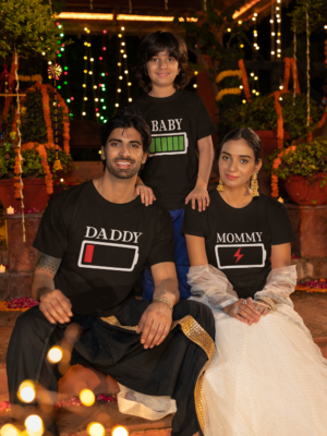 Power Daddy & Mommy & Baby Matching Family T-shirts