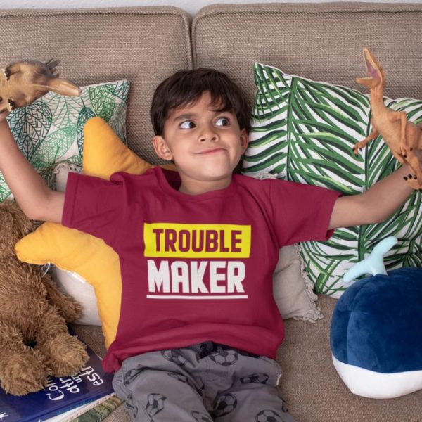 Trouble Maker Printed Boys T-Shirt