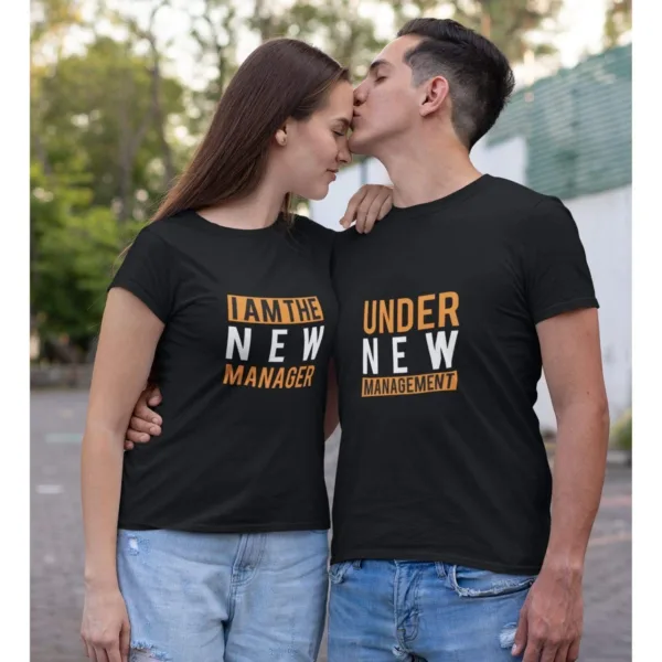 Under New Management Matching Couple T-Shirts