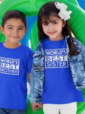 world's best brother and sister printed T-Shirt