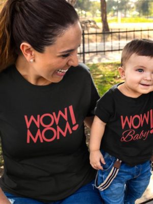 Wow Mom & Wow Baby Matching Family T-shirts