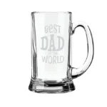 Best Dad in The World Engraved Beer Mug