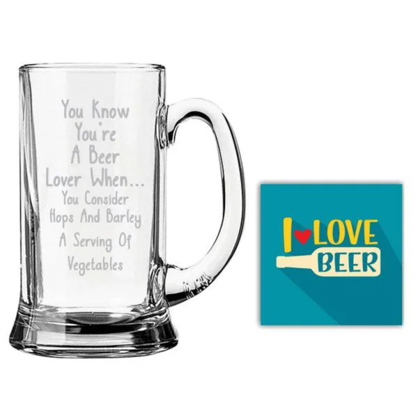 Beer Lover Engraved Beer Mug