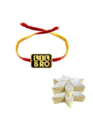 Lil Bro Kids Rakhi Gift with Kaju Katli  Combo Pack of-2