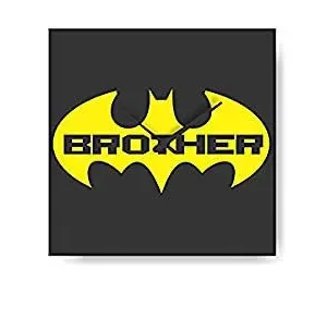 TheYaYaCafe Yaya Cafe Birthday Rakhi Gifts for Brother, Batman Brother Framed Wall Clock - 15 x 15 inches
