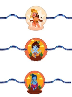 Printed Religious Rakhi Set of 3 |Raskhabandhan Special