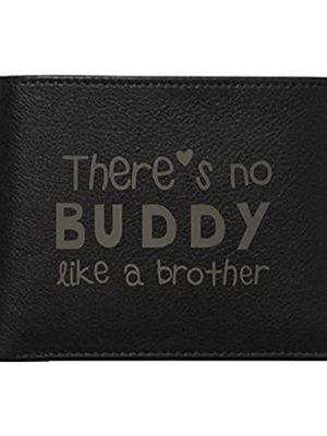 Buddy Brother Engraved Leather Wallet