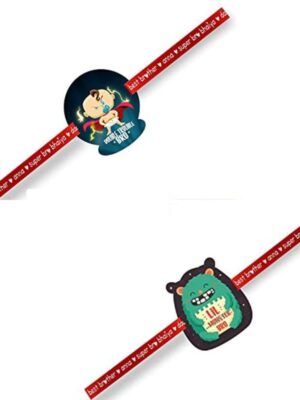 Printed Acrylic Rakhi Set of 2 for Brother |Raskhabandhan Special