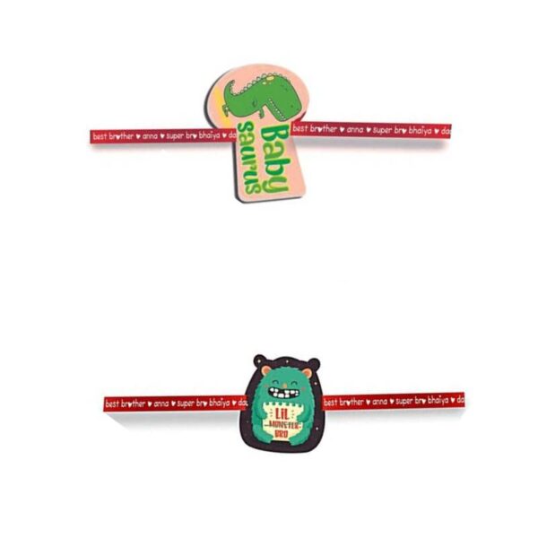 Printed Acrylic Rakhi Set of 2 for Brother |Raskhabandhan Special