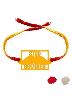 Stud Moustache Brother Kids Rakhi for Little Brother