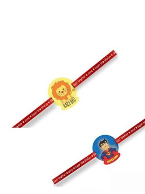 Printed Acrylic Rakhi Set of 2 for Brother |Raskhabandhan Special