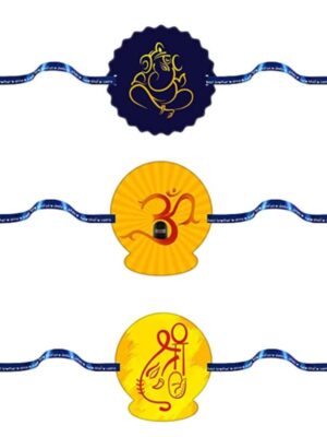 Printed Religious Rakhi Set of 3 |Raskhabandhan Special