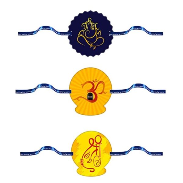 Printed Religious Rakhi Set of 3 |Raskhabandhan Special