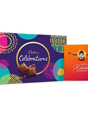 Lord  Lil Krishna Kids  Rakhi with Cadbury Celebration Chocolate  Gift Combo pack of 2