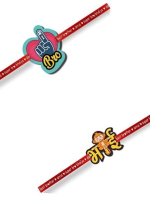 Printed Acrylic Rakhi Set of 2 for Brother |Raskhabandhan Special