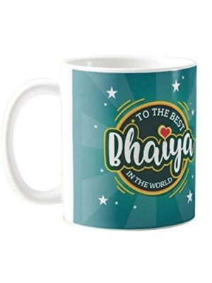 Rakhi Gifts for Brother Best Bhaiya in The World Mug, Coaster Gift Combo of 2