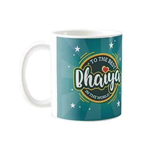 Rakhi Gifts for Brother Best Bhaiya in The World Mug, Coaster Gift Combo of 2