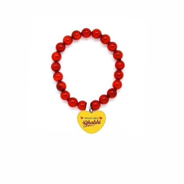 World Best Bhaiya & World Best Bhabhi   Family Rakhi with Cute Lil Bro Kids  rakhi  & a Ribbon Combo pack of - 4