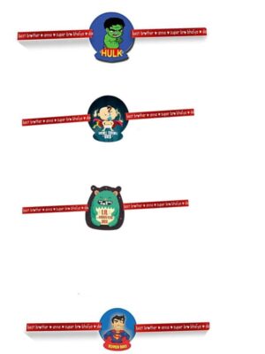 Printed Acrylic Rakhi Set of 4 for Brother |Raskhabandhan Special