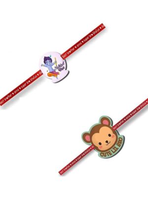 Printed Acrylic Rakhi Set of 2 for Brother |Raskhabandhan Special