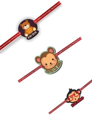Printed Acrylic Kid Rakhi Set of 3 for Brother |Raskhabandhan Special