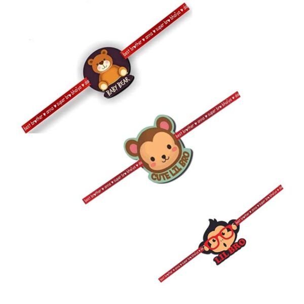 Printed Acrylic Kid Rakhi Set of 3 for Brother |Raskhabandhan Special