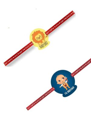 Printed Acrylic Rakhi Set of 2 for Brother |Raskhabandhan Special