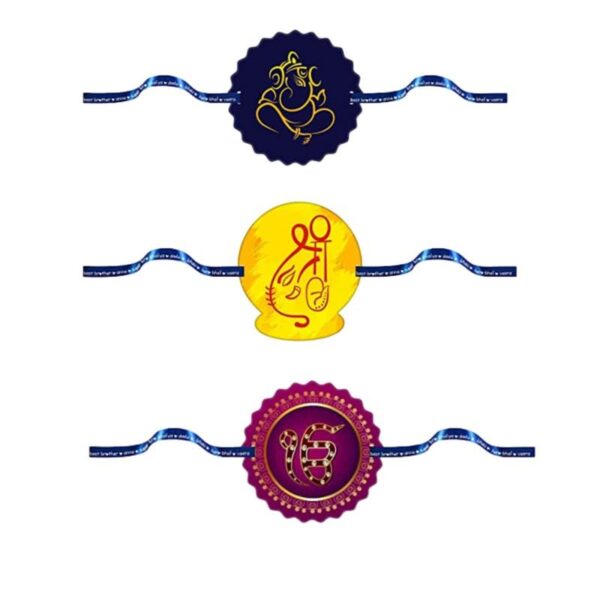 Printed Religious Rakhi Set of 3 |Raskhabandhan Special