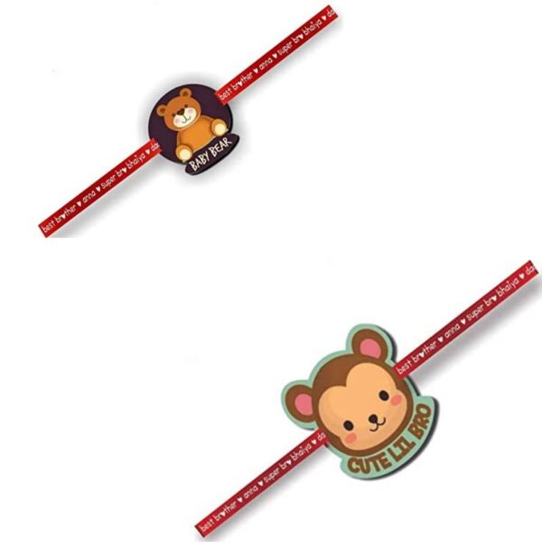 Printed Acrylic Rakhi Set of 2 for Brother |Raskhabandhan Special