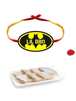 Lil Bro kids Rakhi Gift  with Kaju Katli  Combo of 2