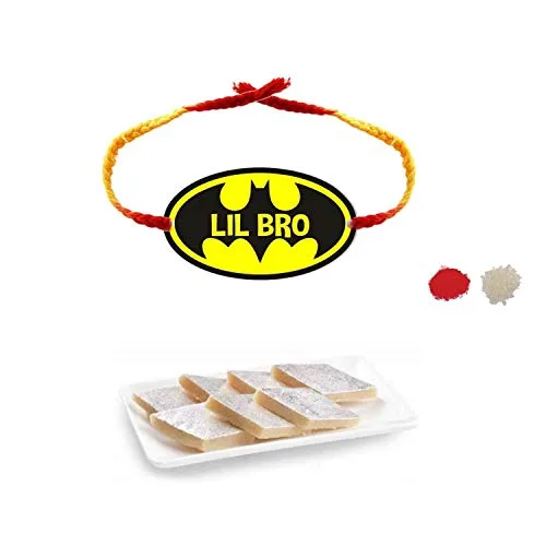 Lil Bro kids Rakhi Gift  with Kaju Katli  Combo of 2