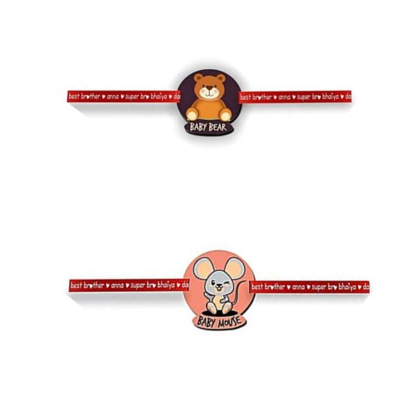 Printed Acrylic Rakhi Set of 2 for Brother |Raskhabandhan Special