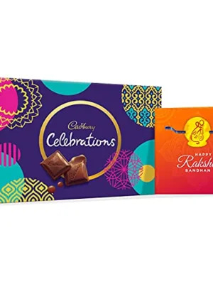 Cadbury Celebrations  Chocolate Gift Pack with Lord Bal Hanuman kids Rakhi