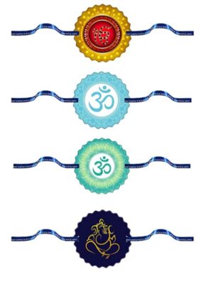 Printed Religious Rakhi Set of 4 |Raskhabandhan Special
