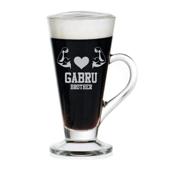 Yaya Cafe Rakhi for Brother with Gift Combo, Gabru Brother Glass Tea Cup, Rakhi, Coaster Set of 3