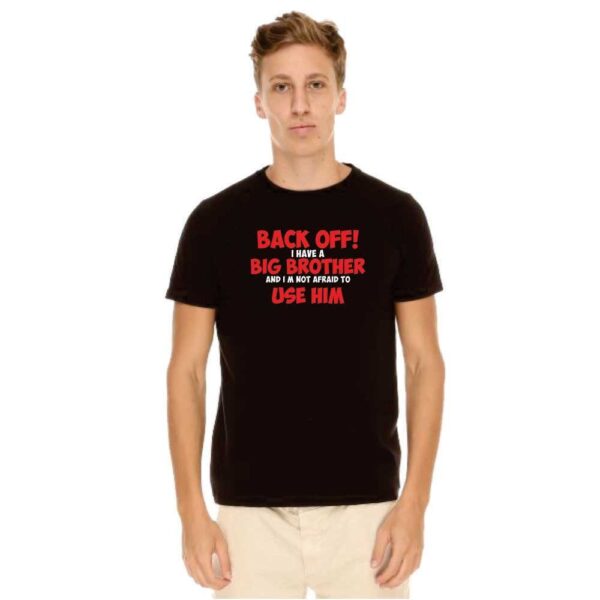 TheYaYaCafe Yaya Cafe Birthday Bhaidooj Printed Men's Cotton Brother T-Shirt with Birthday Bhaidooj Back Off I Have a Big Bro