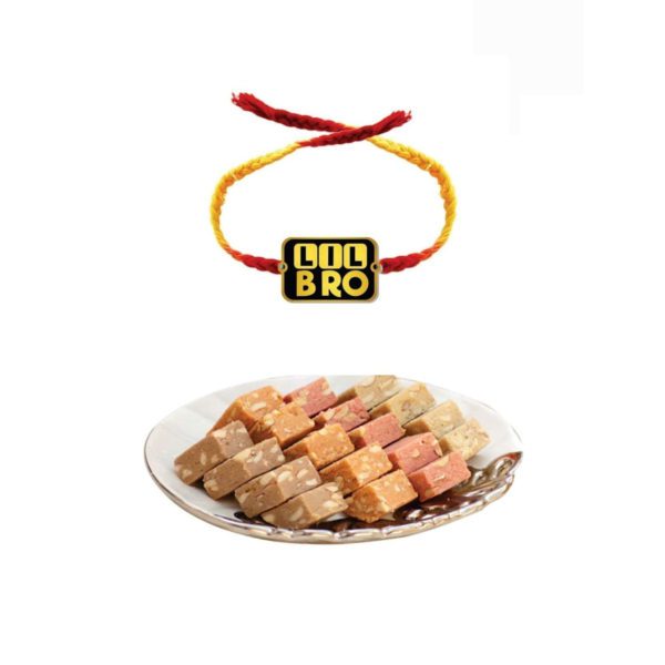 Lil Bro Kids Rakhi with Mewa Bites Barfi Sweet Gift   Combo - Pack of 2