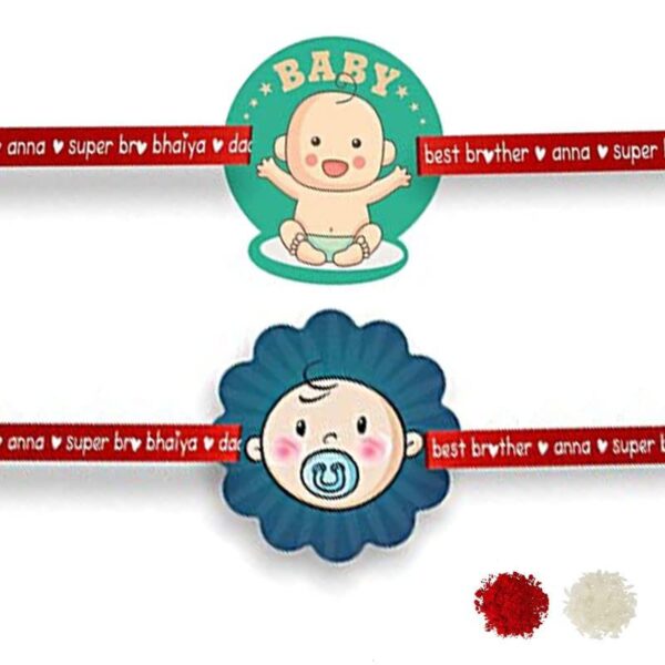 Printed Acrylic Kids Rakhi Set of 2 for Brother |Raskhabandhan Special