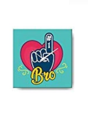 TheYaYaCafe Yaya Cafe Birthday Rakhi Gifts for Brother, Super Brother Framed Wall Clock - 15 x 15 inches